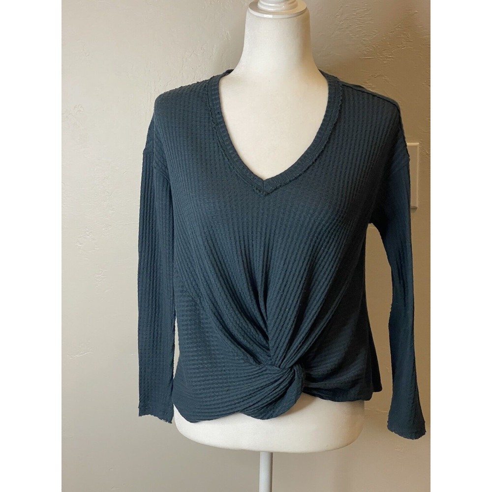 Anthropologie akemi kin Henley knit top size XS C1359